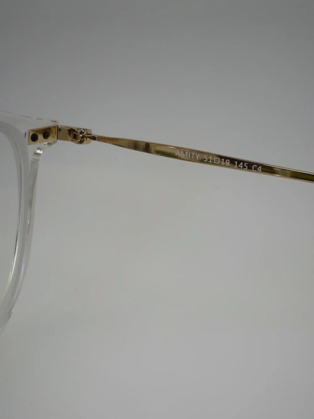 Amity. Clear Round Acrylic Glasses - Transparent Frames. Larger Nose Pads